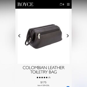 ROYCE leather toiletry bag